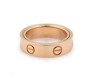 Cartier Love Secret 18k Pink Gold 5.5mm Band Ring Size 54-US 7 w/Cert
