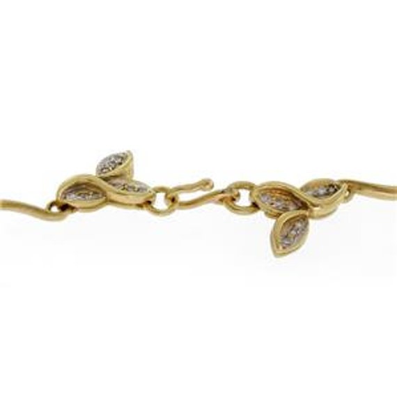 Estate Diamond 18k 14k Yellow & Rose Gold Floral … - image 4