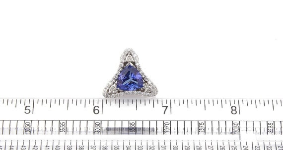 Estate 8.00ct Tanzanite Diamond 14k White Gold Fa… - image 5