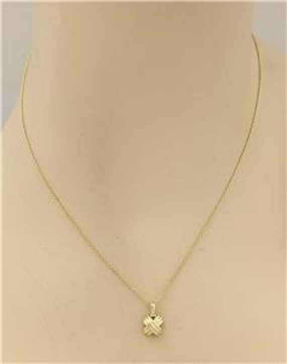 Tiffany & Co. Signature X Pendant in 18k Yellow Gold W/chain - Etsy