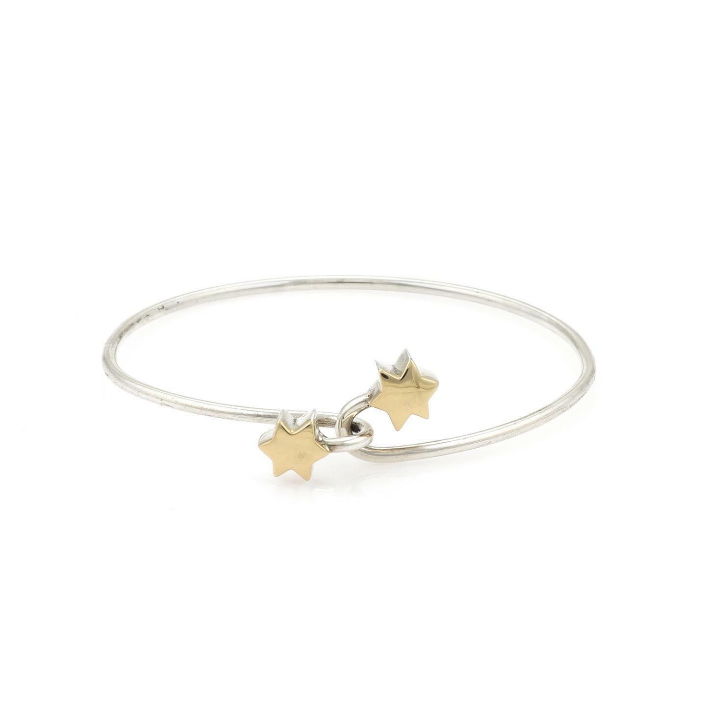 アクセサリー Tiffany bangle 16-17 cm. T&Co.925 Tiffany & Co. Silver 925 K18 Hook & Eye Bracelet Bangle From