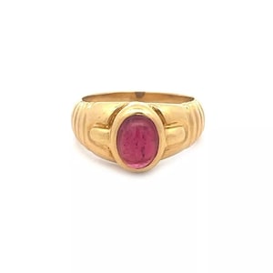Bulgari Tourmaline Gold Ring Parentesti 18k Yellow Solitaire