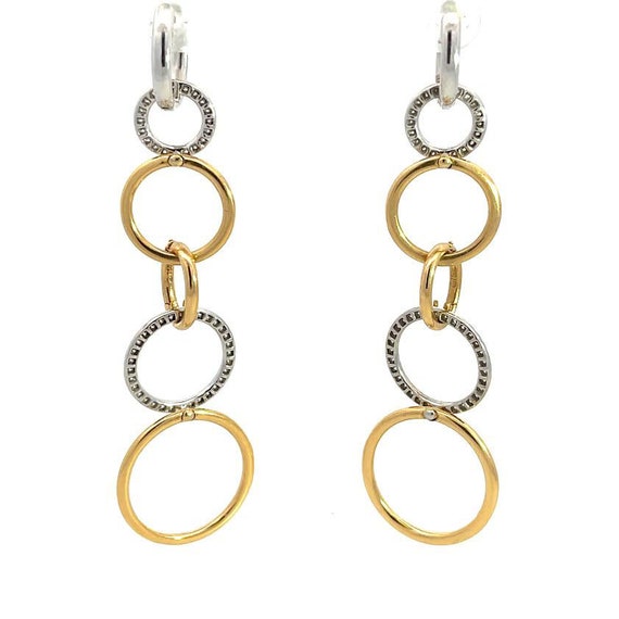Diamond Changeable Earrings 18k Double Style Gold… - image 8