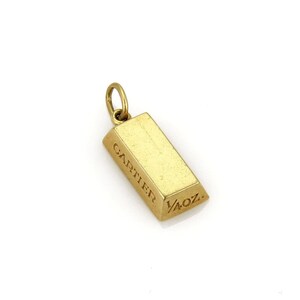 Cartier gold bar pendant best sale