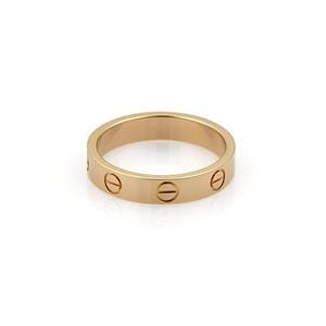 Cartier Mini Love 18k Pink Gold 3.6mm Band Ring Size: 49 - US 5