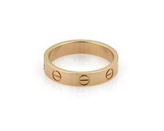 Cartier Mini Love 18k Pink Gold 3.6mm Band Ring Size: 49 - US 5