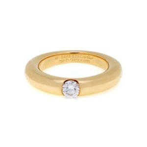 Cartier Diamond 18k Yellow Gold 4mm Wide Dome Wedding Band Ring Size47-US 4 1993
