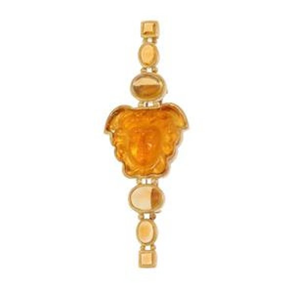 Elizabeth Locke Citrine Mother of Pearl Medusa 18k