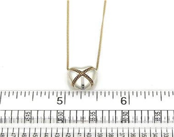 Tiffany & Co. Heart Pendant X Crossover Style 18k… - image 4