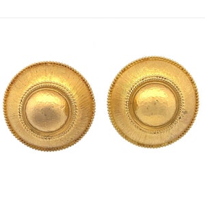 Ilias Lalaounis 18k Yellow Gold Fancy Dome Clip On Earrings