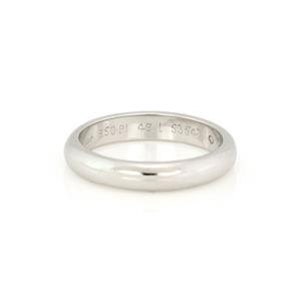 Cartier Platinum 3.5mm Wide Dome Wedding Band Ring Size EU 49-US 5 w/Cert.