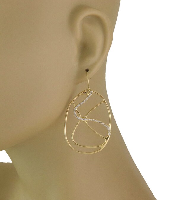 Ippolita Drizzle Diamond Earrings 18k Yellow Gold… - image 2