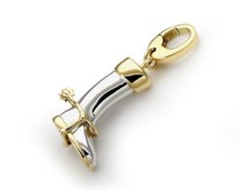 Gucci 18k Two Tone Gold Cowboy Long Booth Pendant