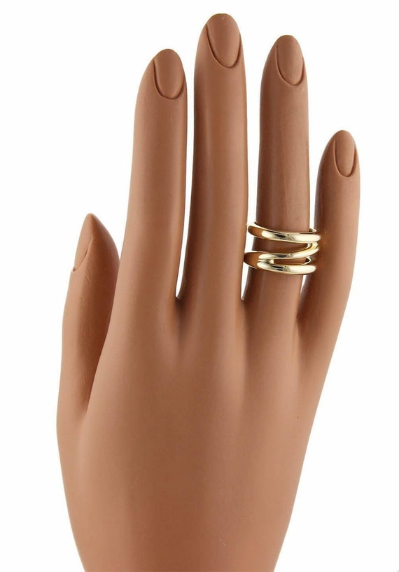 【即完売】18k OLD Tiffany&Co. リング Tiffany & Co. Vintage 18k Yellow Gold 12mm Wide Open Band