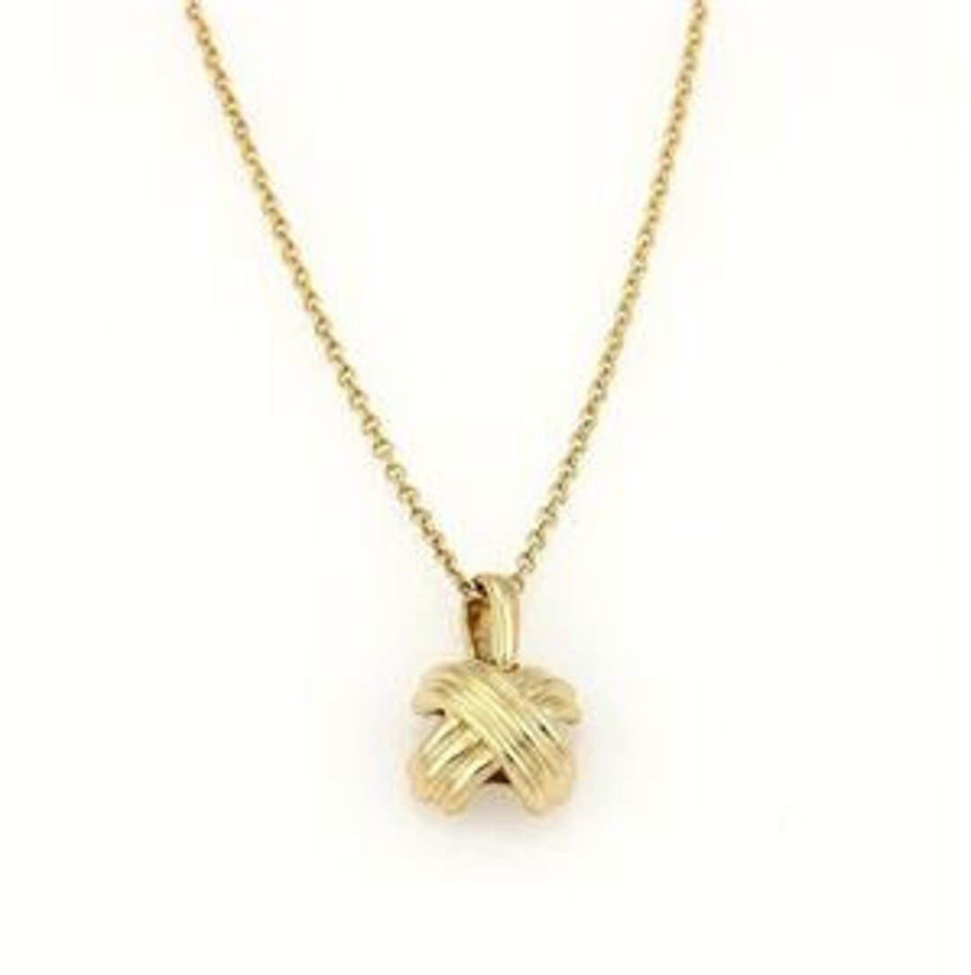 Tiffany & Co. Signature X Pendant in 18k Yellow Gold W/chain - Etsy