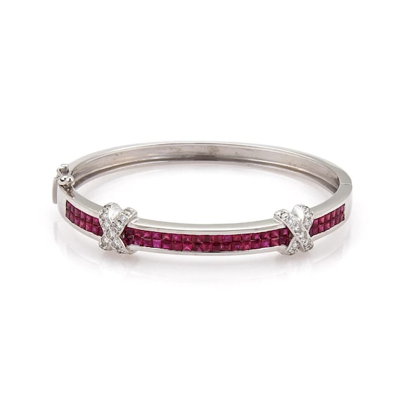 10k Jaune et Or blanc haute poli Flex Bracelet jonc 7/"