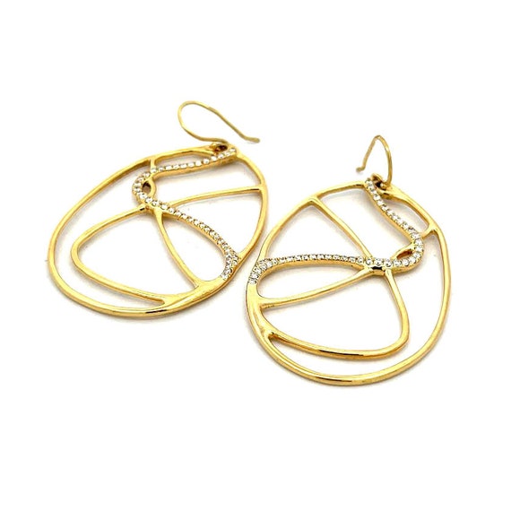 Ippolita Drizzle Diamond Earrings 18k Yellow Gold… - image 4