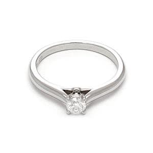 Cartier Round Diamond Platinum Engagement Ring Size 49-US 5 Cert & GIA