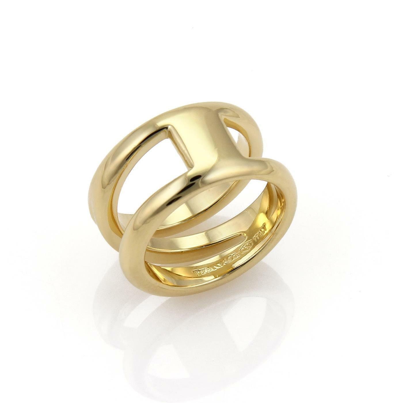 Tiffany & Co. Vintage 18k Yellow Gold 12mm Wide Open Band