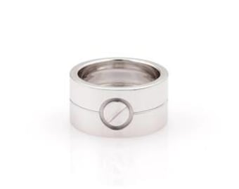 Cartier 18k White Gold High Love 11mm Wide Band Ring EU 49-US 4.75 w/Box