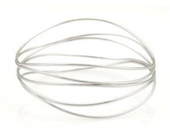 Tiffany & Co. Peretti 18k White Gold 5 Rows Wire Wave Bangle Bracelet