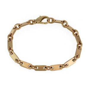 Vintage Cartier 18k Yellow Gold Long Link Bracelet 7.75" Long