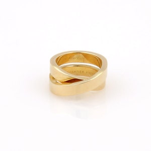 Cartier 18K Yellow Gold Nouvelle Vague Paris Crossover X Designer Ring - Size 48