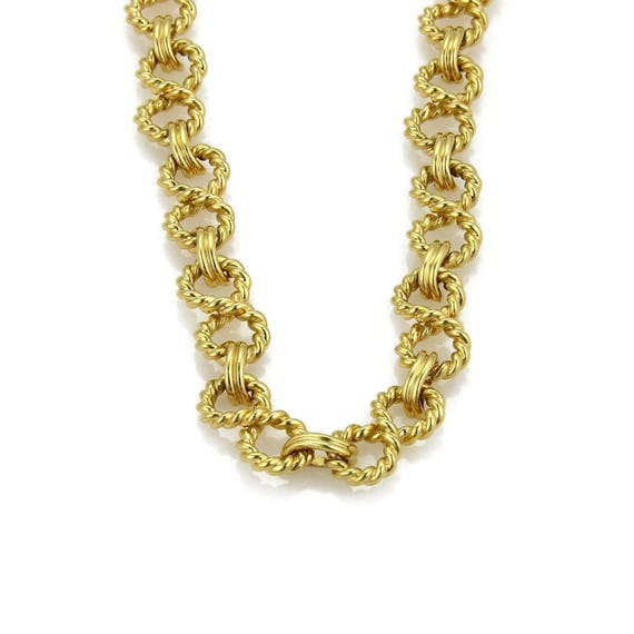 52070 - Vintage 1994 Tiffany & Co. 18k Gold Infinity Style Wire