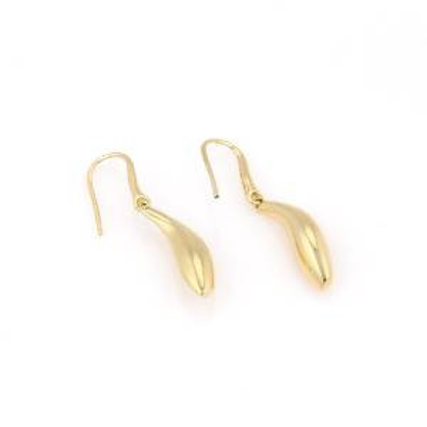 Tiffany & Co. Italy Frank Gehry Yellow Gold Drop Fish Earrings