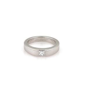 Cartier Diamond 18k White Gold Stack Band Ring Size EU 47-US 4