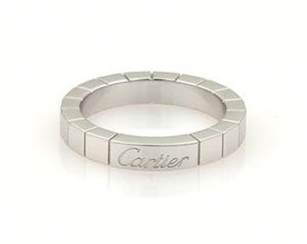 Cartier Lanieres 18k White Gold 3mm Band Ring Size EU 47-US 4