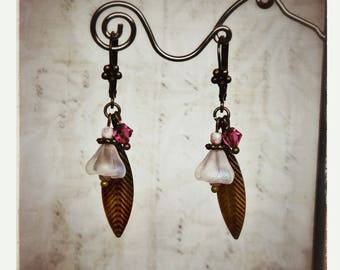 Boucles d'oreilles hibiscus