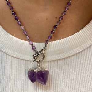 Amethyst Necklace - Unique Pendant, Gemstone Jewelry