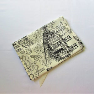 Book cover, toile de Jouy fabric, novel format, woman gift 4 roman noir