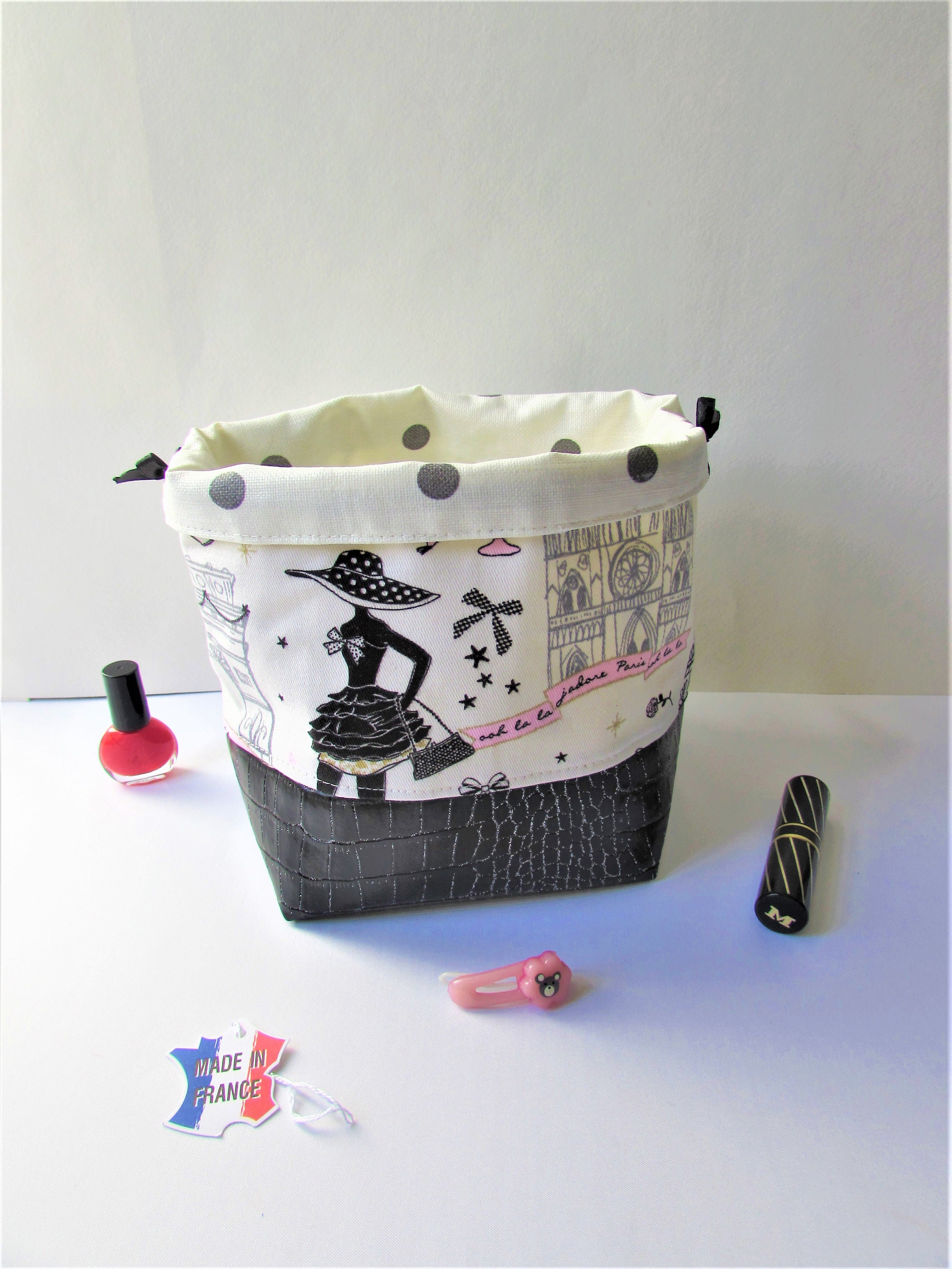 Korb-Aufbewahrung aus grauen oder grauen Stoff das | Etsy