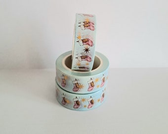 Masking Tape, Washi Tape, Klebeband 15 mm x 10 m, Weihnachtsthema