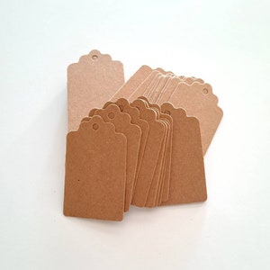 20 kraft tag labels, 3 x 5 cm, for embellishment and creation