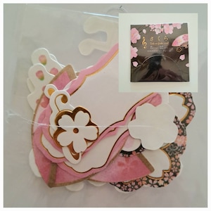 Stickers papiers japonais 32 piéces, Fleurs de cerisier, sakura, dorure scrapbooking, bullet journal...