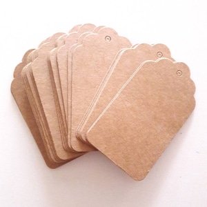 20 kraft tag labels, 7 x 4 cm, for embellishment and creation