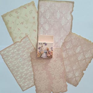 Carta poesia 5 fogli diversi 10 x 13 cm pergamena invecchiata più 46 adesivi autoadesivi per scrapbooking creazione bullet journal
