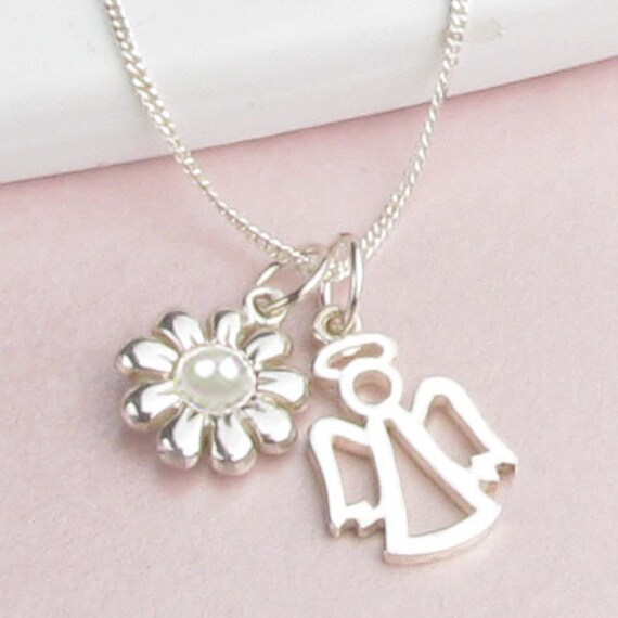 personalised flower girl necklace