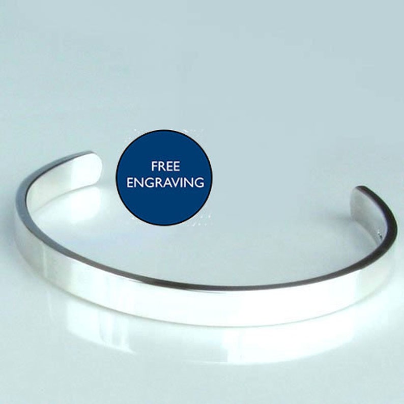 A Silver Bangle Boys Bangle Christening Bangle Boys Etsy