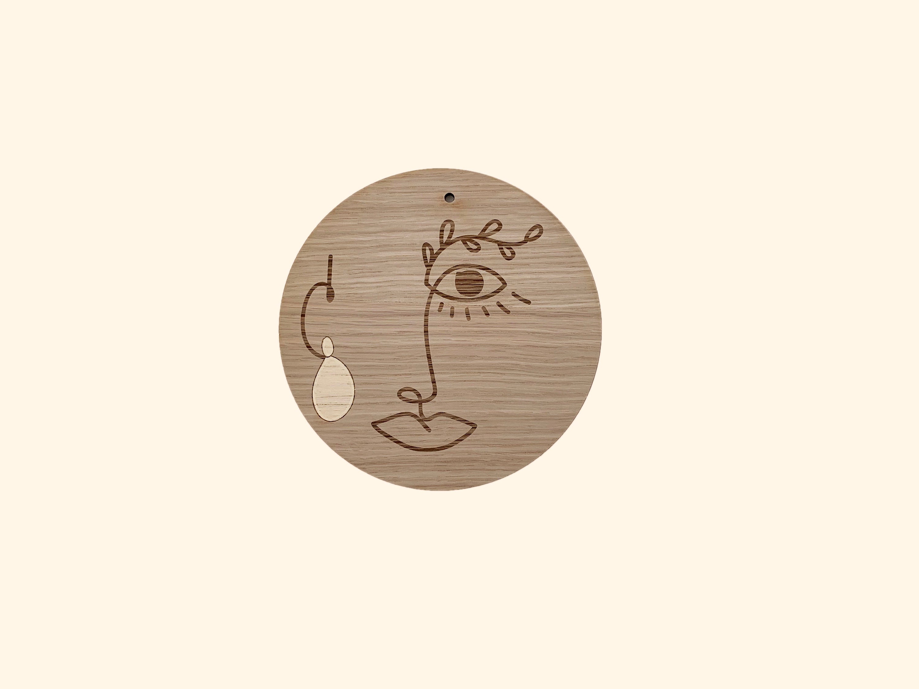 Décoration Murale en Bois Visage