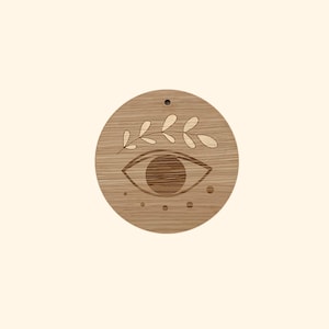 Wooden wall decoration, lucky eye