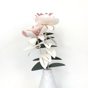 DIY KIT bouquet of paper flowers 3 stems image 2