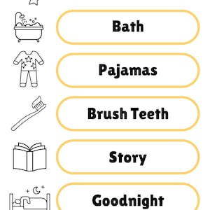 Bedtime Routine Printable Simple