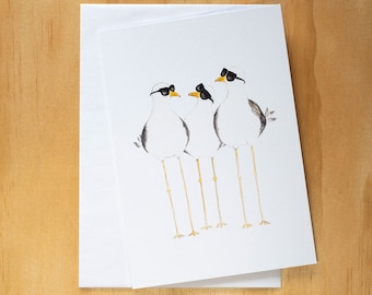 Australian Made recycled greeting card - The Flock, Seagulls