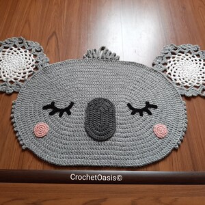 CROCHET PATTERN Koala Rug, Koala Crochet Doormat, Crochet Coaster, Crochet Koala, Crochet Nursery Rug, Crochet Koala Carpet (English only) image 10