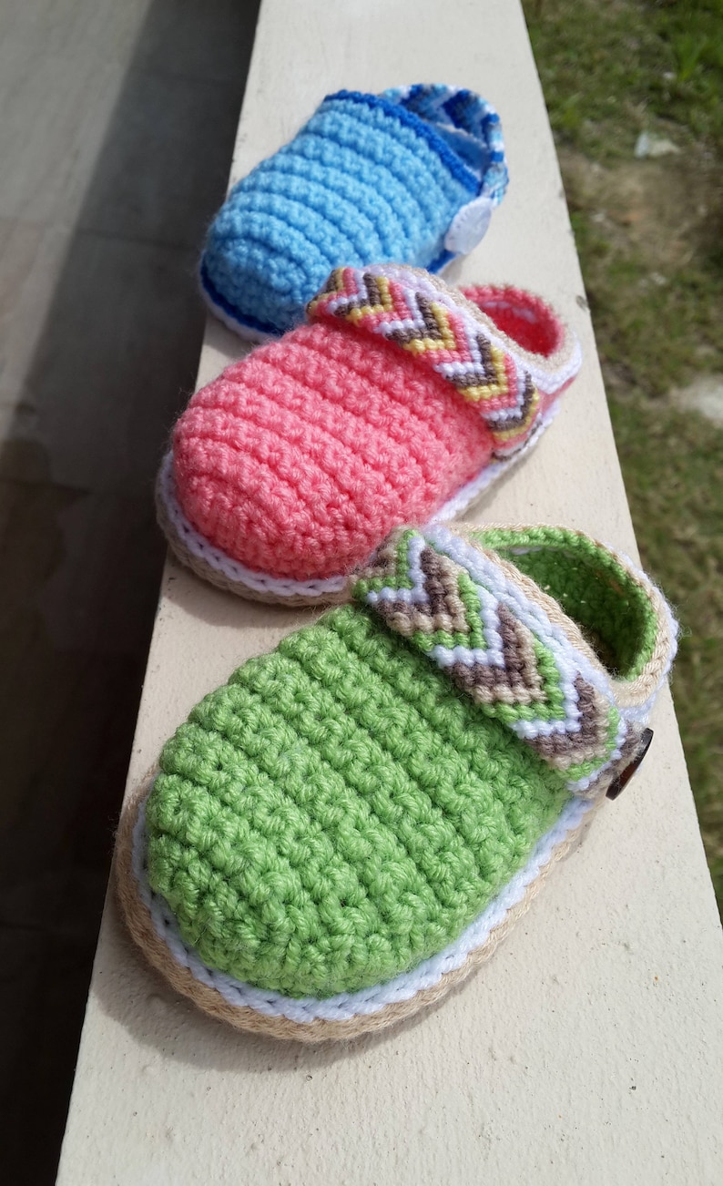 CROCHET PATTERN Baby Shoes, Crochet Booties, Baby Clogs, Tribal Baby Clogs, Crochet Clogs Pattern, Crochet Shoes Pattern, English only, DIY image 10