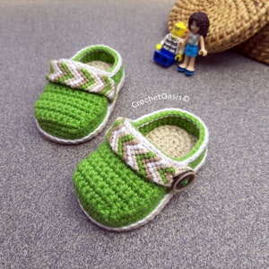 CROCHET PATTERN Baby Shoes, Crochet Booties, Baby Clogs, Tribal Baby Clogs, Crochet Clogs Pattern, Crochet Shoes Pattern, English only, DIY image 4